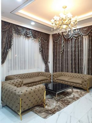 Rèm vải may kiểu sò