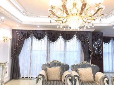 Rèm vải may kiểu sò